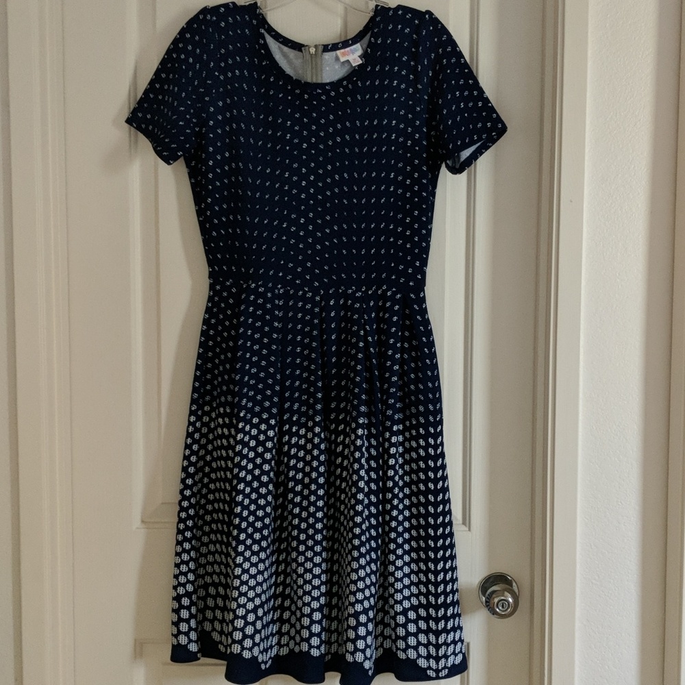 Lularoe Amelia Navy Dress